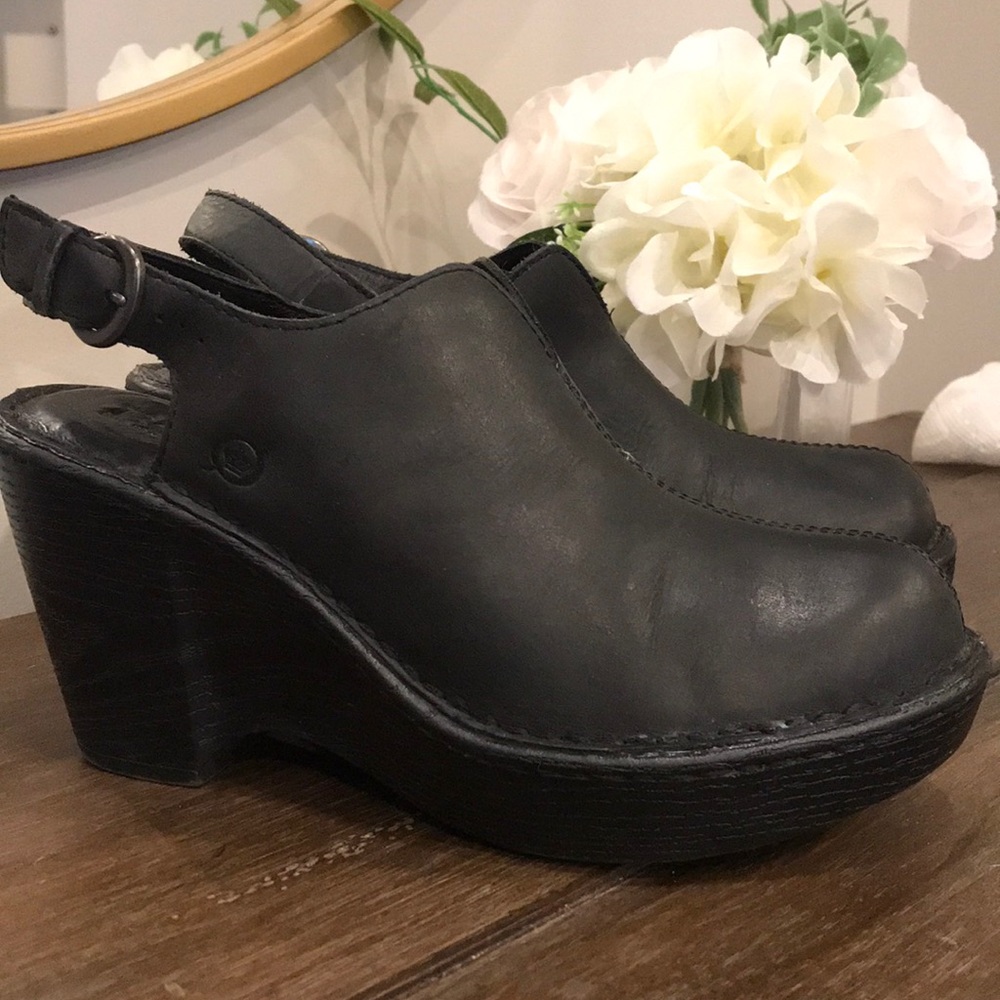 Born black wedge shoes